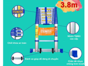 Thang nhôm rút gọn 3.8 mét YMT-138 YUMITA