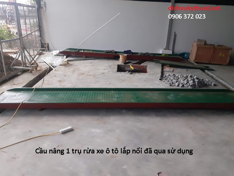 Cầu nâng 1 trụ rửa xe ô tô lắp nổi đã qua sử dụng