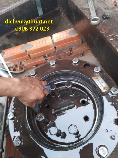 Cầu nâng 1 trụ Ấn Độ mặt bàn chữ H âm nền