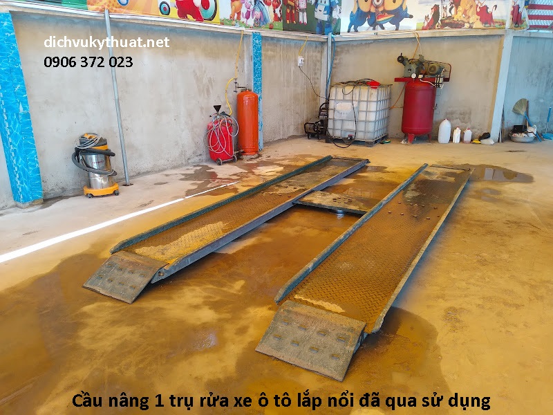 Cầu nâng 1 trụ rửa xe ô tô lắp nổi đã qua sử dụng