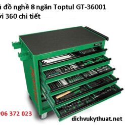 Tủ đồ nghề 8 ngăn Toptul GT-36001 với 360 chi tiết