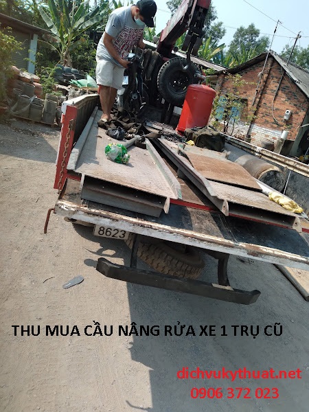 THU MUA CẦU NÂNG RỬA XE 1 TRỤ CŨ