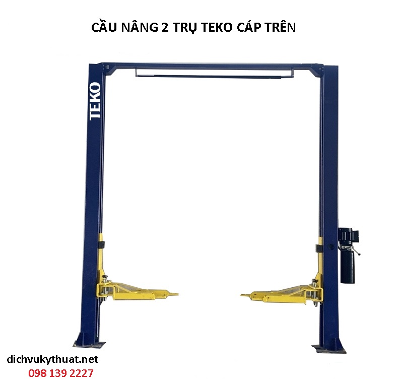 CẦU NÂNG 2 TRỤ TEKO CÁP TRÊN