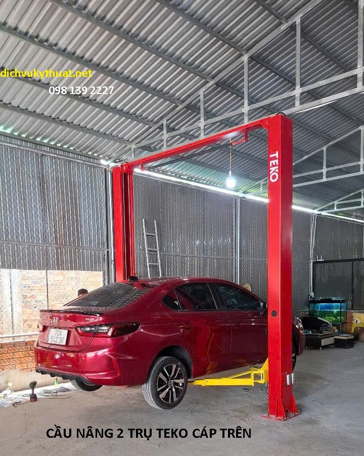 CẦU NÂNG 2 TRỤ TEKO CÁP TRÊN