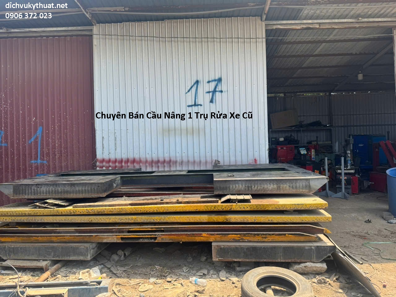 Chuyên Bán Cầu Nâng 1 Trụ Rửa Xe Cũ 